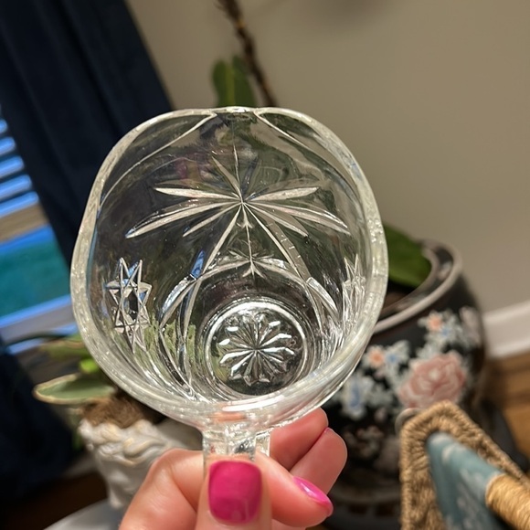 Vintage Anchor Hocking Clear Prescott Glass Star of David Creamer - Picture 2 of 3